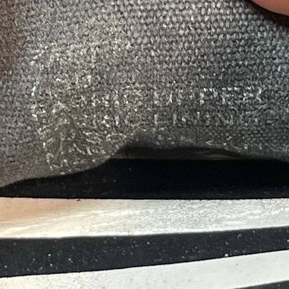 Betsey Johnson On Sneakers Black Faux Fur Pom Pom Accents Casual Shoes Size 7.5 - Picture 6 of 11